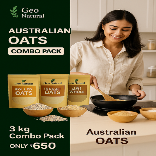 Geo Natural Premium Rolled Oats 100% Wholegrain, Natural &amp; Healthy